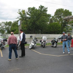Gang hanging out at Kehde's BBQ