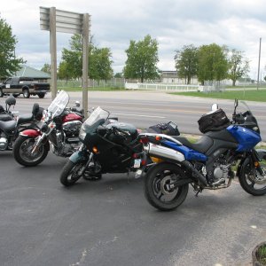Gang hanging out at Kehde's BBQ