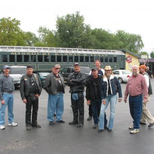 Gang hanging out at Kehde's BBQ