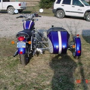 Rear view-Flip's Bonneville