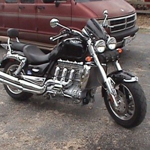RIII with fork mounted tool bag,  Right Side