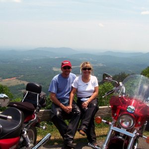 Lisa's first ride on the Parkway