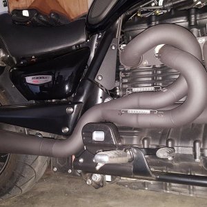 Carpenter racing exhaust installed