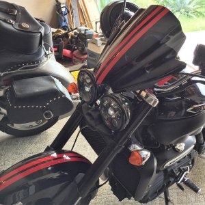MRA screen with electrical tape stripes
