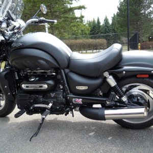 My new exhausts and powder-coated shields