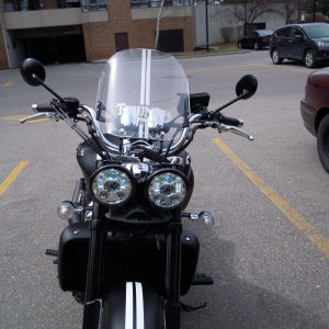 Windvest screen with Logo and stripes added.