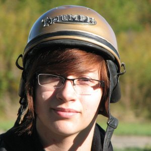 Kate and Dad's helmet