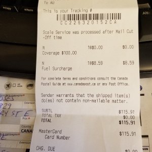 Shipping receipt