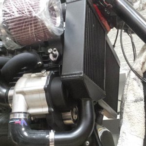 TTS Supercharger intercooler out of line with TTS radiator
