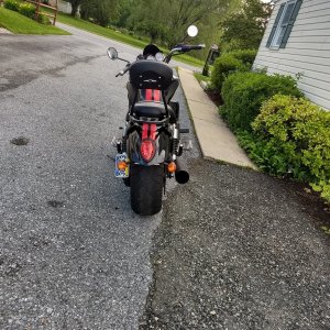 Modified tail light/licence bracket