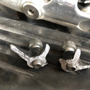 Crankcase pieces with bolts from top