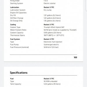 2020 Rocket 3 GT R TFC gear ratios