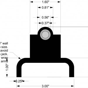 Custom bracket to make motorcycle jack much safer to use