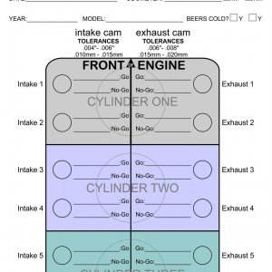Valve Check graphic I drew up to record your valve checks.