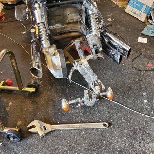 Bike with Rear Tire Removed