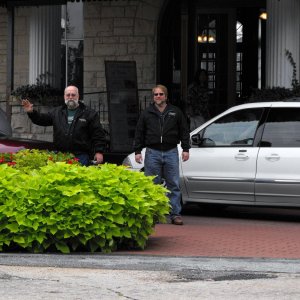 Outside the Crescent Hotel....