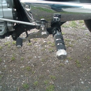 My home made rear sets, shifter side