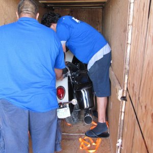 unloading the rocket in Oahu, Hawaii