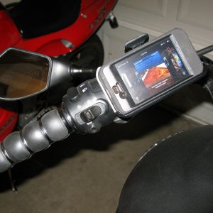 iPhone 4 + Otter Box Mounted