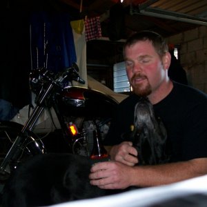 my old dog caine and 72 trident