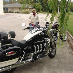 new bike and wife