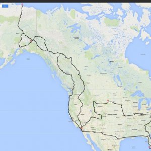 The total route 35 000 km (21 752 mi)