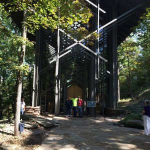 At Thorncrown chapel just outside of Eureka Springs