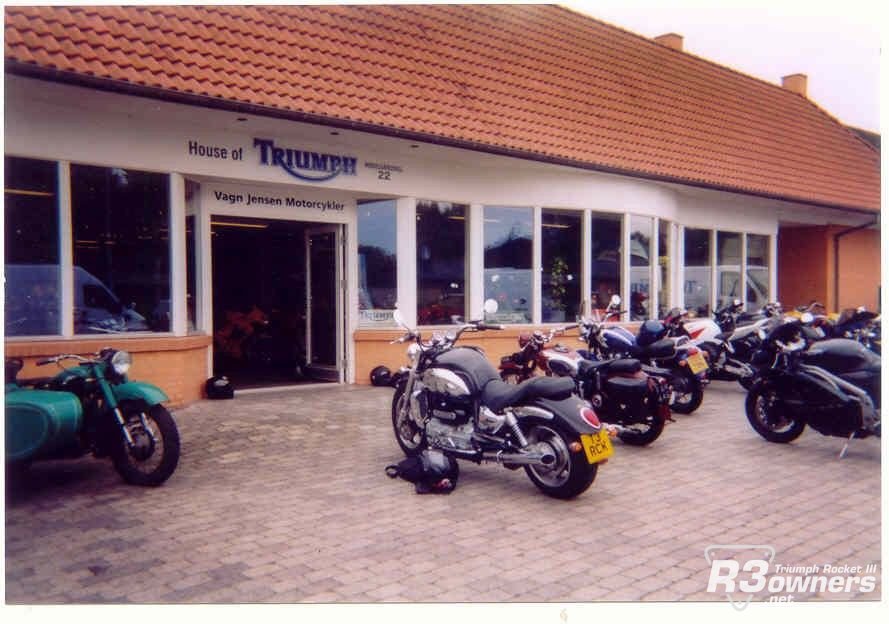 At Triumph shop in Arhus DENMARK 04