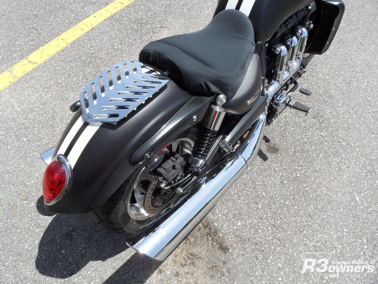 Chrome Luggage Rack on 2014 R3R