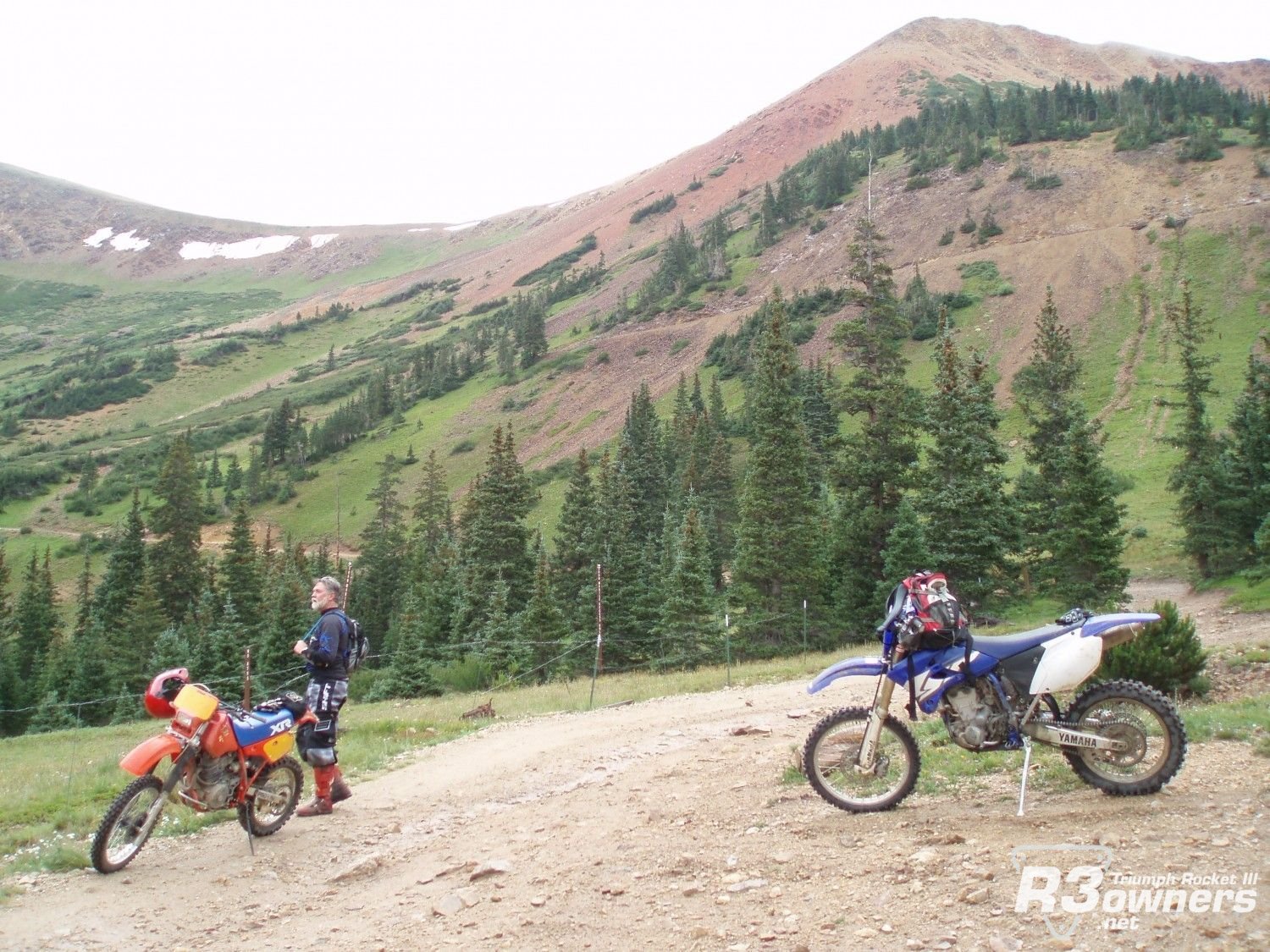 Down from Webster Pass and Red Cone on th '85 XR600