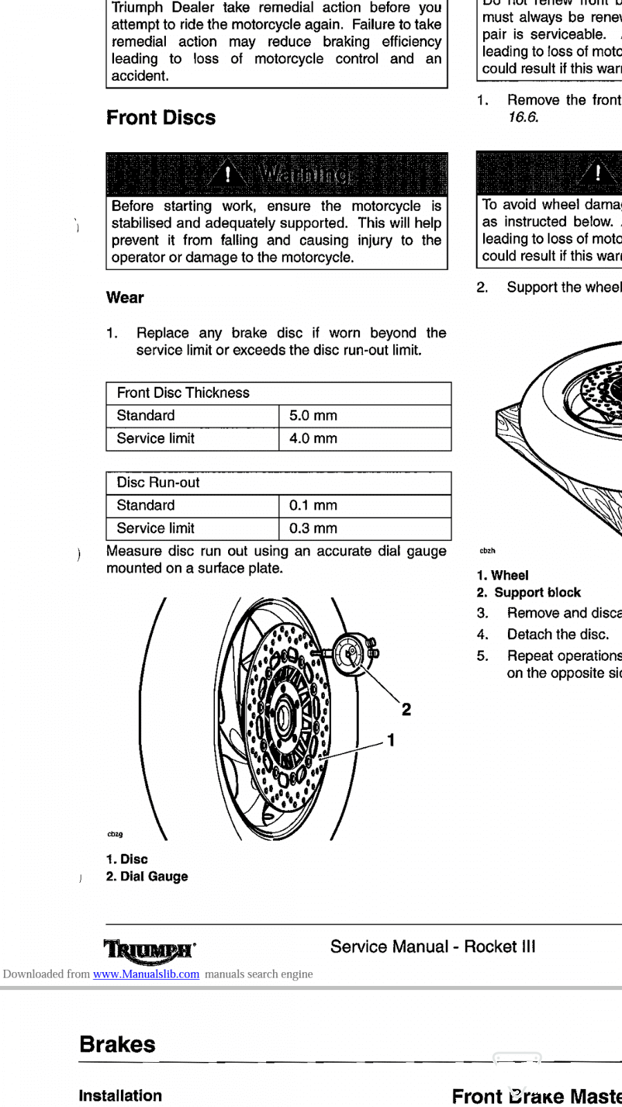 Front rotor thickness