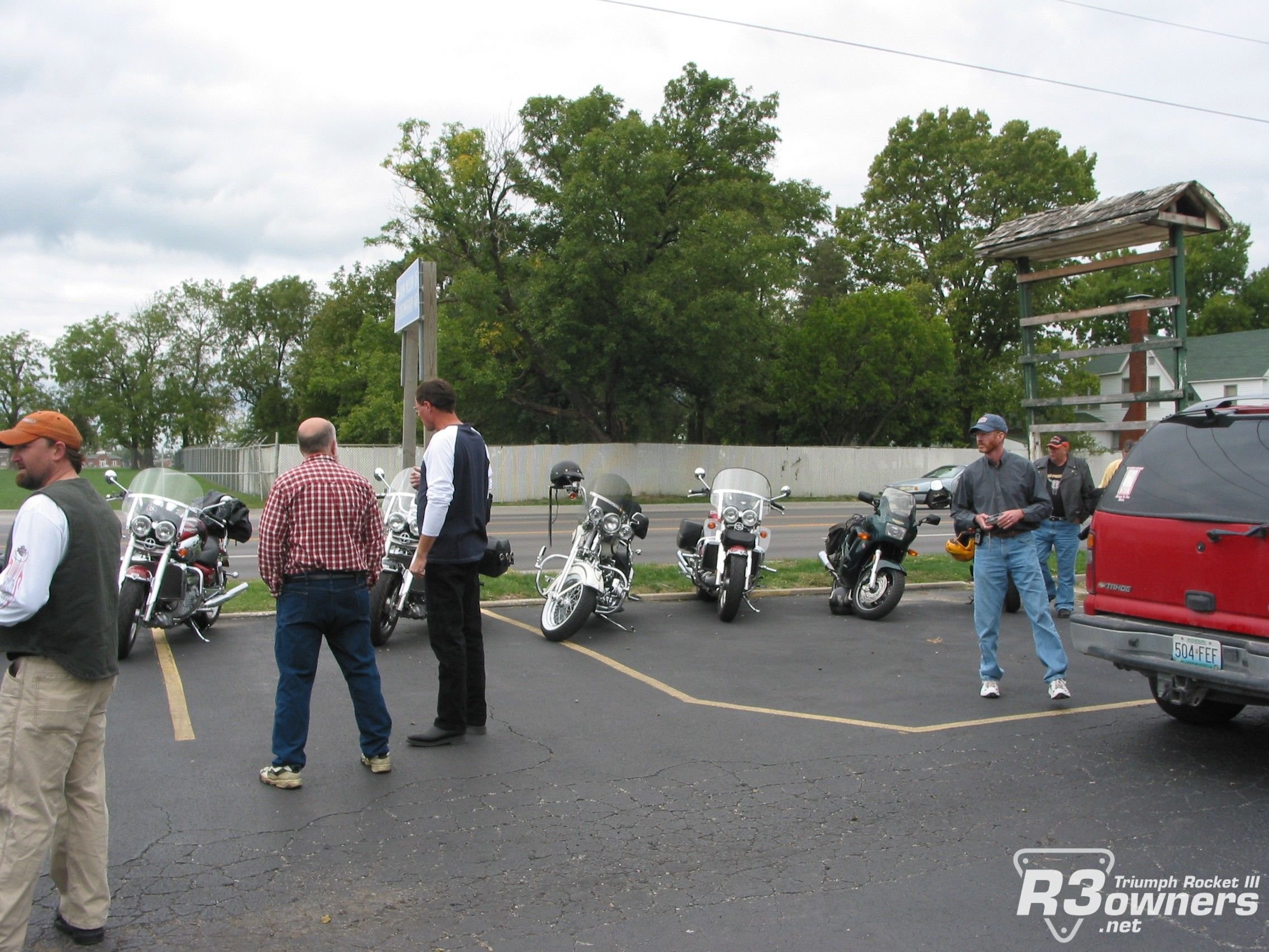 Gang hanging out at Kehde's BBQ