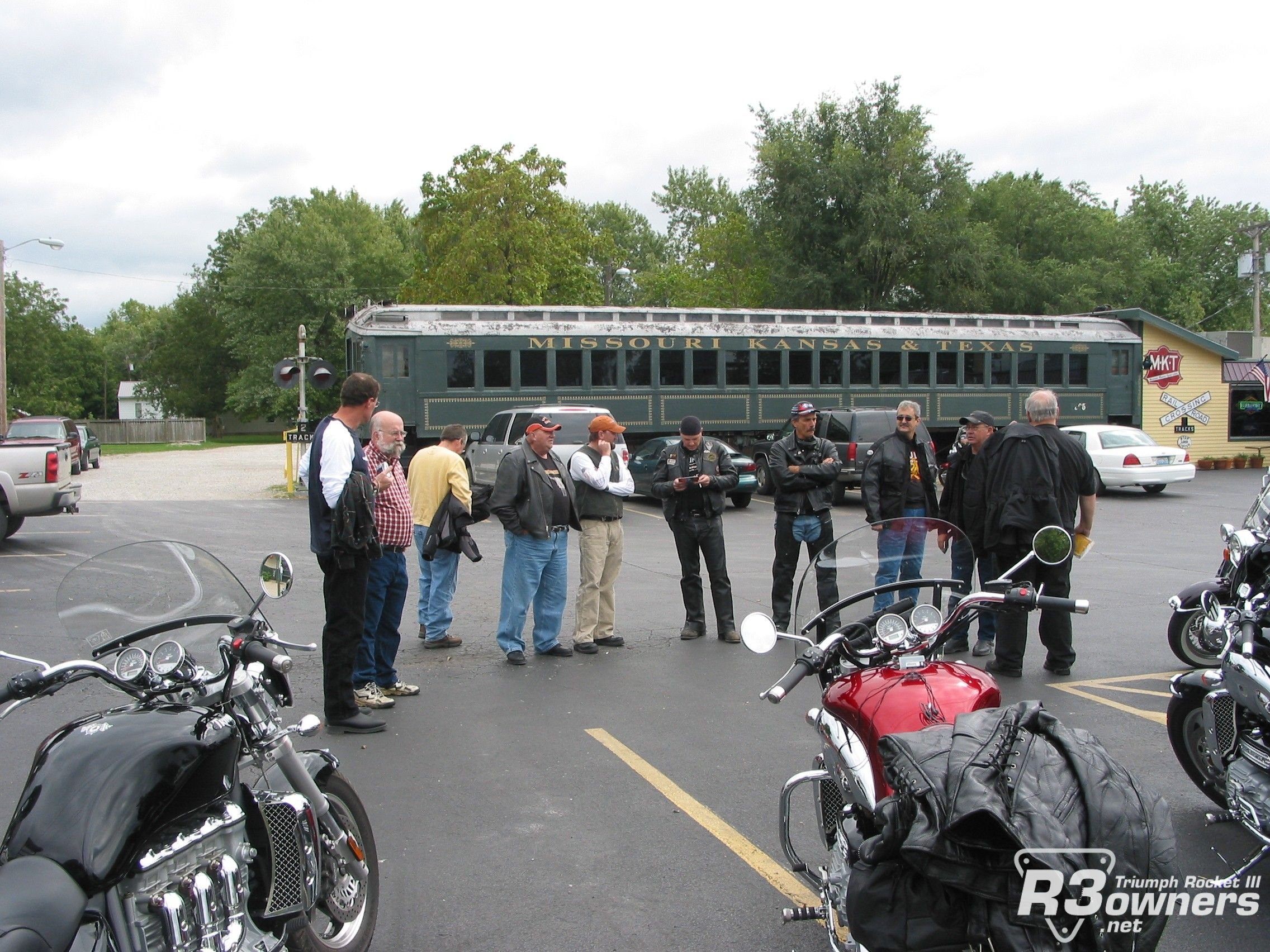 Gang hanging out at Kehde's BBQ