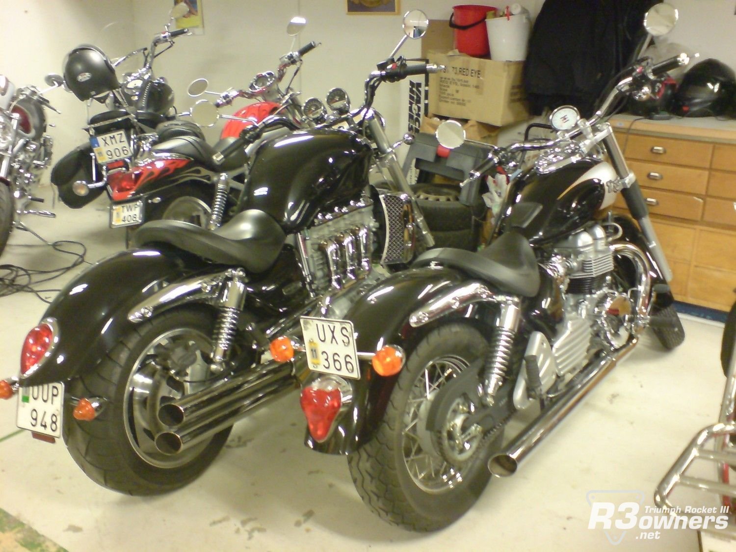 Mine and the wifes bike in the garage