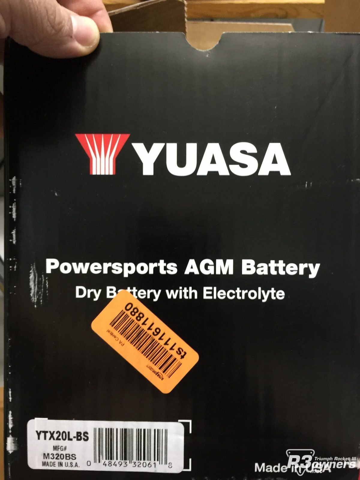 OEM YUASA battery is AGM?