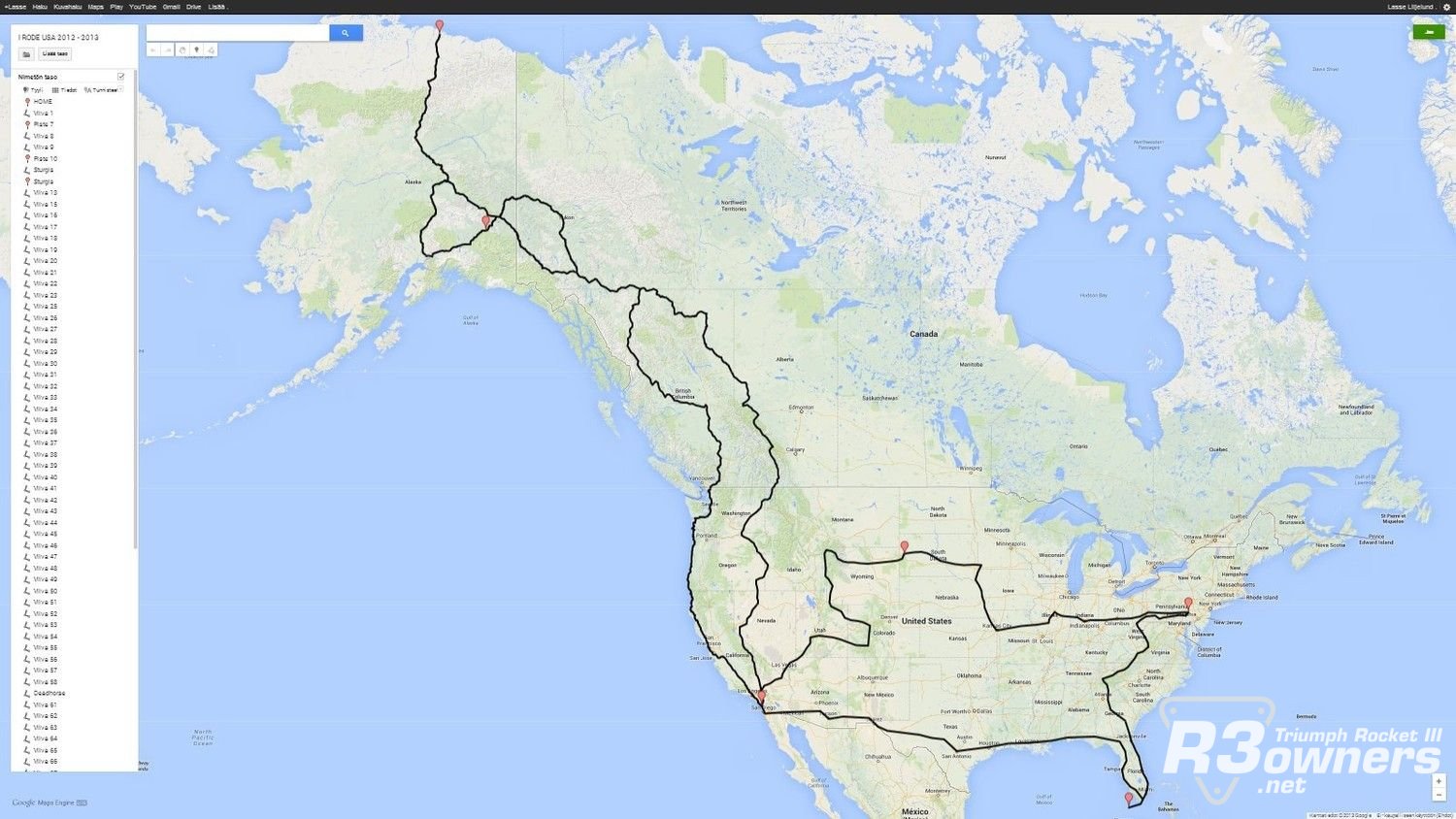 The total route 35 000 km (21 752 mi)