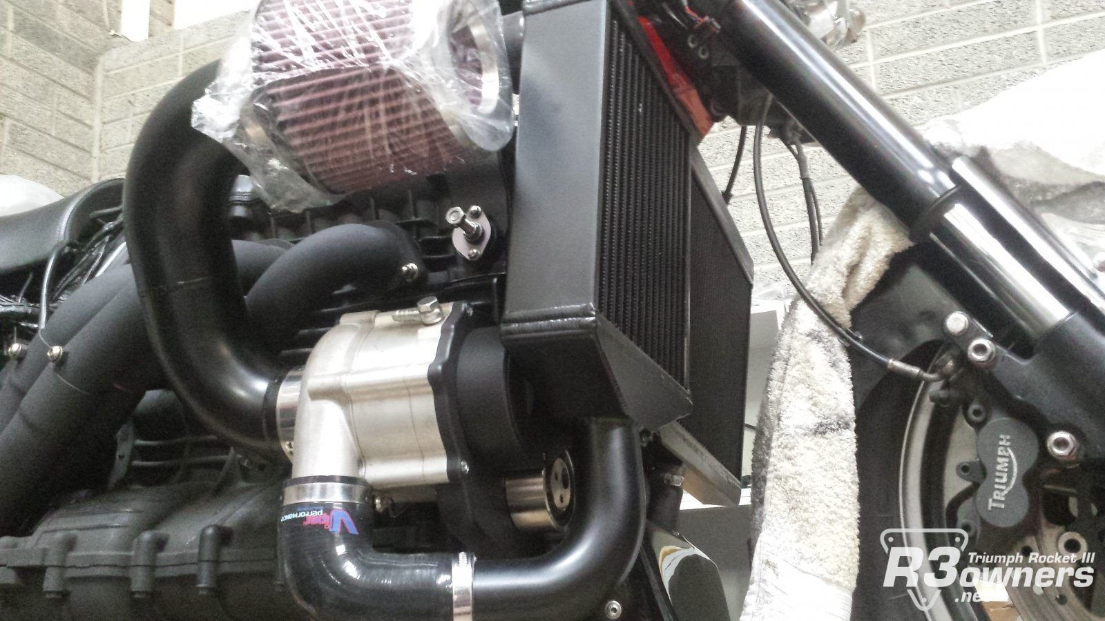 TTS Supercharger intercooler out of line with TTS radiator