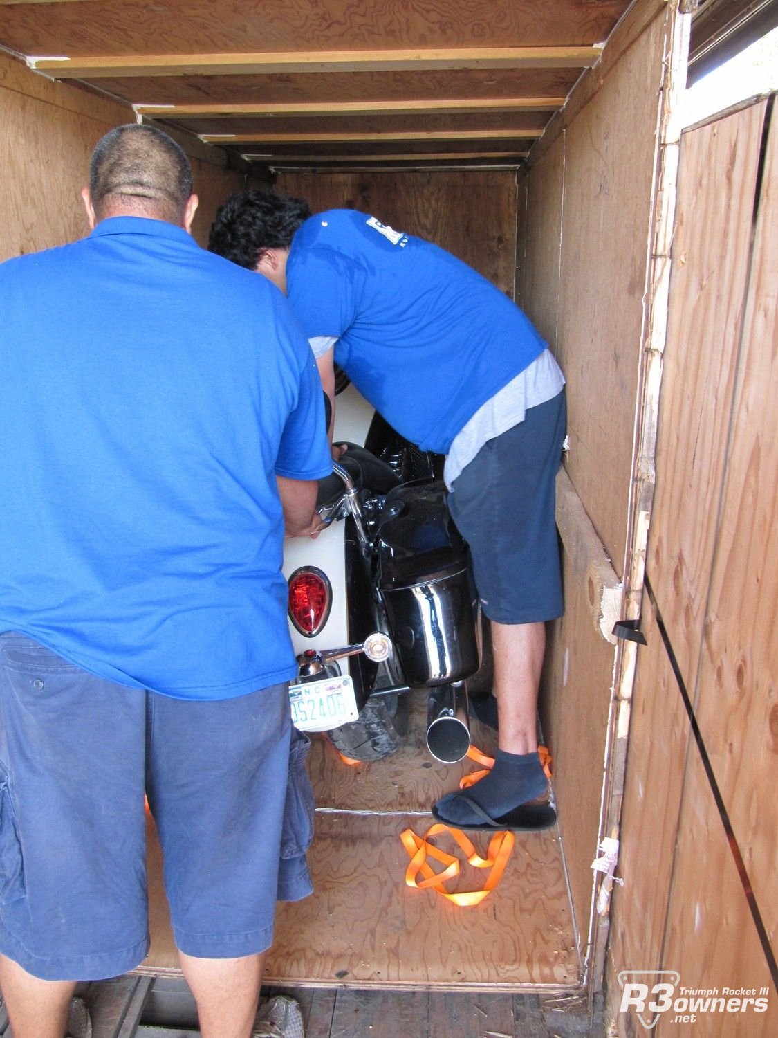 unloading the rocket in Oahu, Hawaii